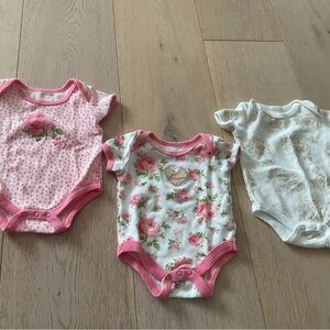 Floral and Polka Dot Kids One Piece Set